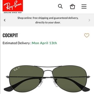 Ray-Ban Polarized Cockpit sunglasses